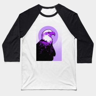 Retro Illustration of Bald Eagle Baseball T-Shirt